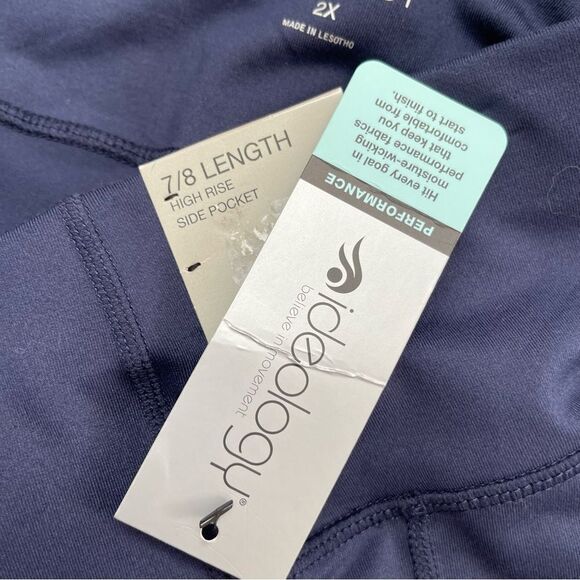 ✨ NWT Ideology High Rise 7/8 Leggings w/ Pockets – Size 2X Indigo Sea - Picture 3 of 10